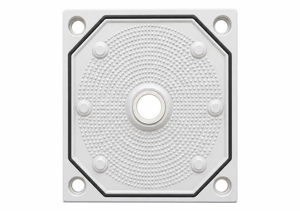 CGR filter press plate with moulded gasket seated in its groove