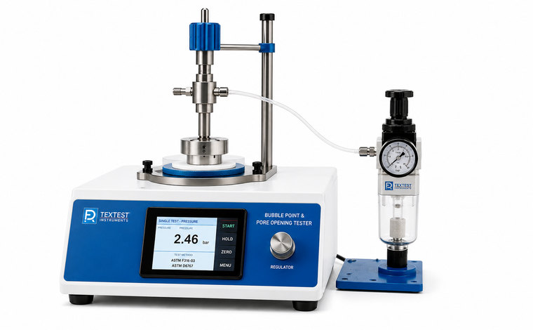 Bubble point and pore opening test apparatus